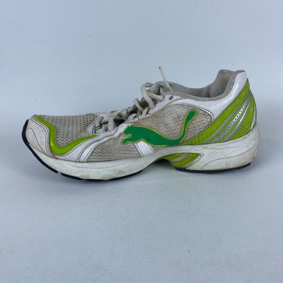 Puma Levaio IdCell Running Shoes Women Size 6.5 White Green Mesh Low Top Lace Up - Picture 8 of 10